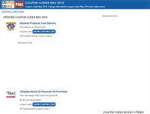 Tablet Screenshot of couponcodespage.com